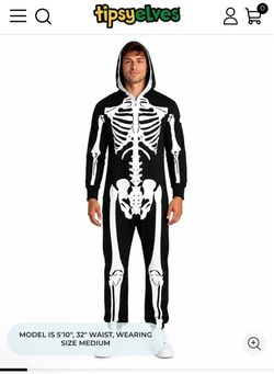 Skeleton  onesie large unisex costume