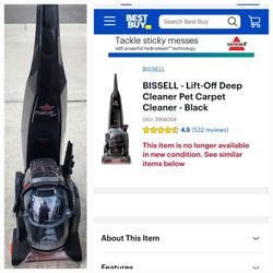 BISSELL LIFT OFF DEEP CLEANER PET