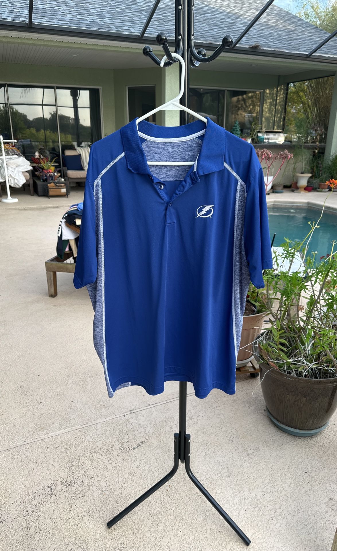 Tampa Bay Lightning Hockey Polo Shirt Xl/ Large