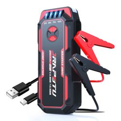 Car Jump Starter Portable, 2500A Peak Jump Box Portable,12V Car for 8.0L Gas and 7.0L Diesel Cars with USB Ports LED Flashlight