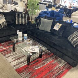 Customizable Black Sofa & Loveseat❤️‍🩹🎨 $2399 Many Colors Available✅