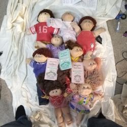 9 Vintage Early 80s Cabbage Patch Dolls