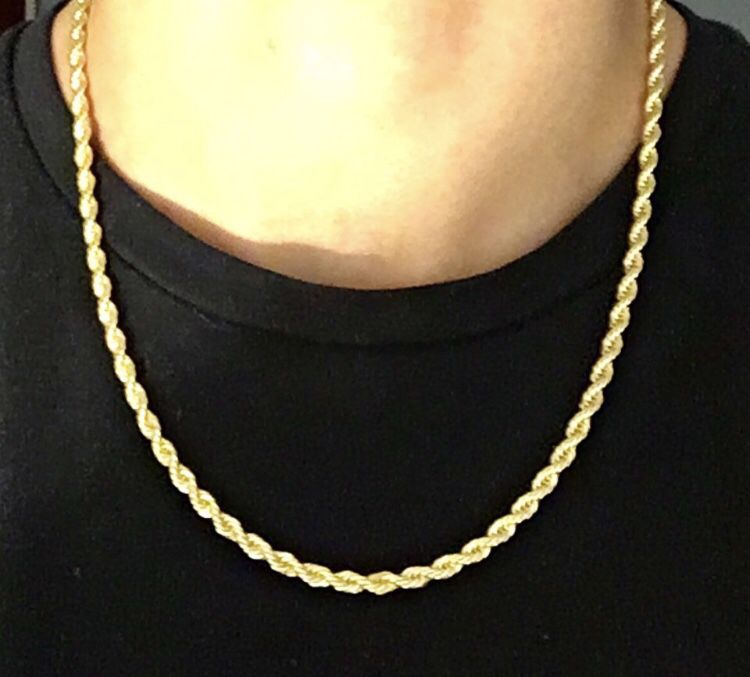 Gold Chain Rope Chain 20in 4mm 