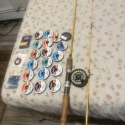 Lot Of Fly Fishing Gear Eagle Flow,cabelas Reel