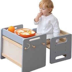 Montessori Weaning Table and Chair Set - Adjustable Design for Toddlers