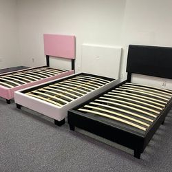 AMAZING DEAL !! 2 TWIN BED FRAMES , 2 TWIN MATTRESSES WITH BOX SPRINGS!!