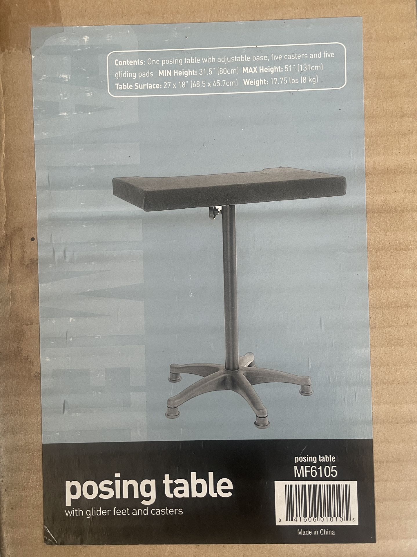 Calumet Adjustable Posing Table – Photographer Studio Quality (MF6105) Brand New, never used – Still sealed in Box
