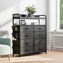 Dresser with cloth drawers