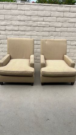 2 large fabric chairs