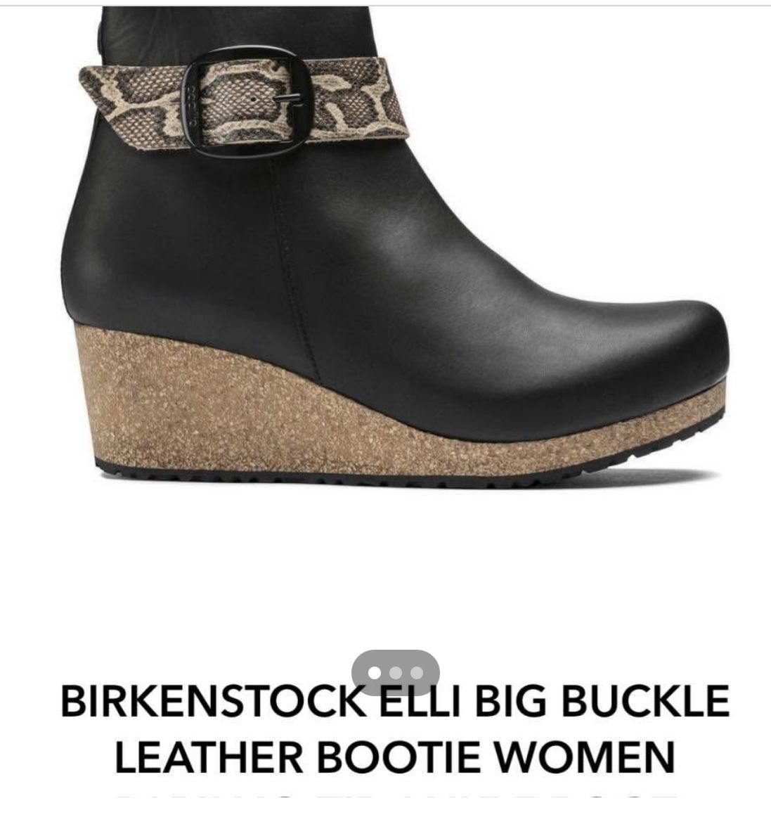 New Papillon Birkenstock black boots with snake skin belt