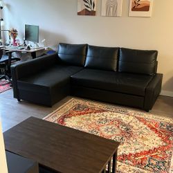 Black Sofa Bed w/ Storage FRIHETEN - IKEA