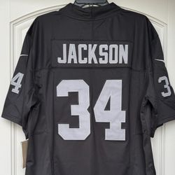 LARGE + XL - RAIDERS #34 BO JACKSON JERSEY