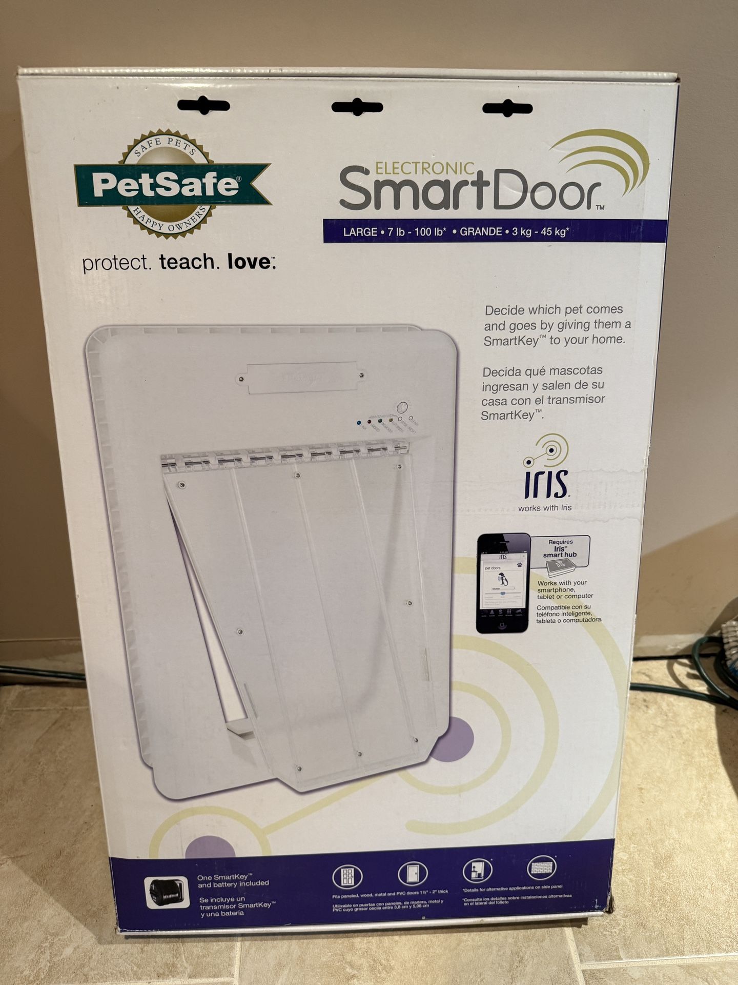 PetSafe SmartDoor Electronic Dog Door - Large - 7 lbs to 100 lbs