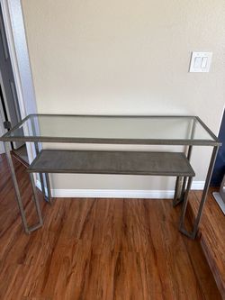 Grey Glass Console Table