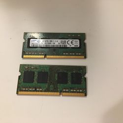 2x 4GB RAM DDR3 Laptop