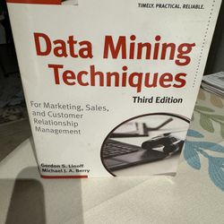 Book-Data Mining Techniques 