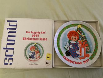 THE SCHMID COLLECTIONS “THE RAGGEDY ANN & ANDY PLATE IN ORIGINAL BOX #9