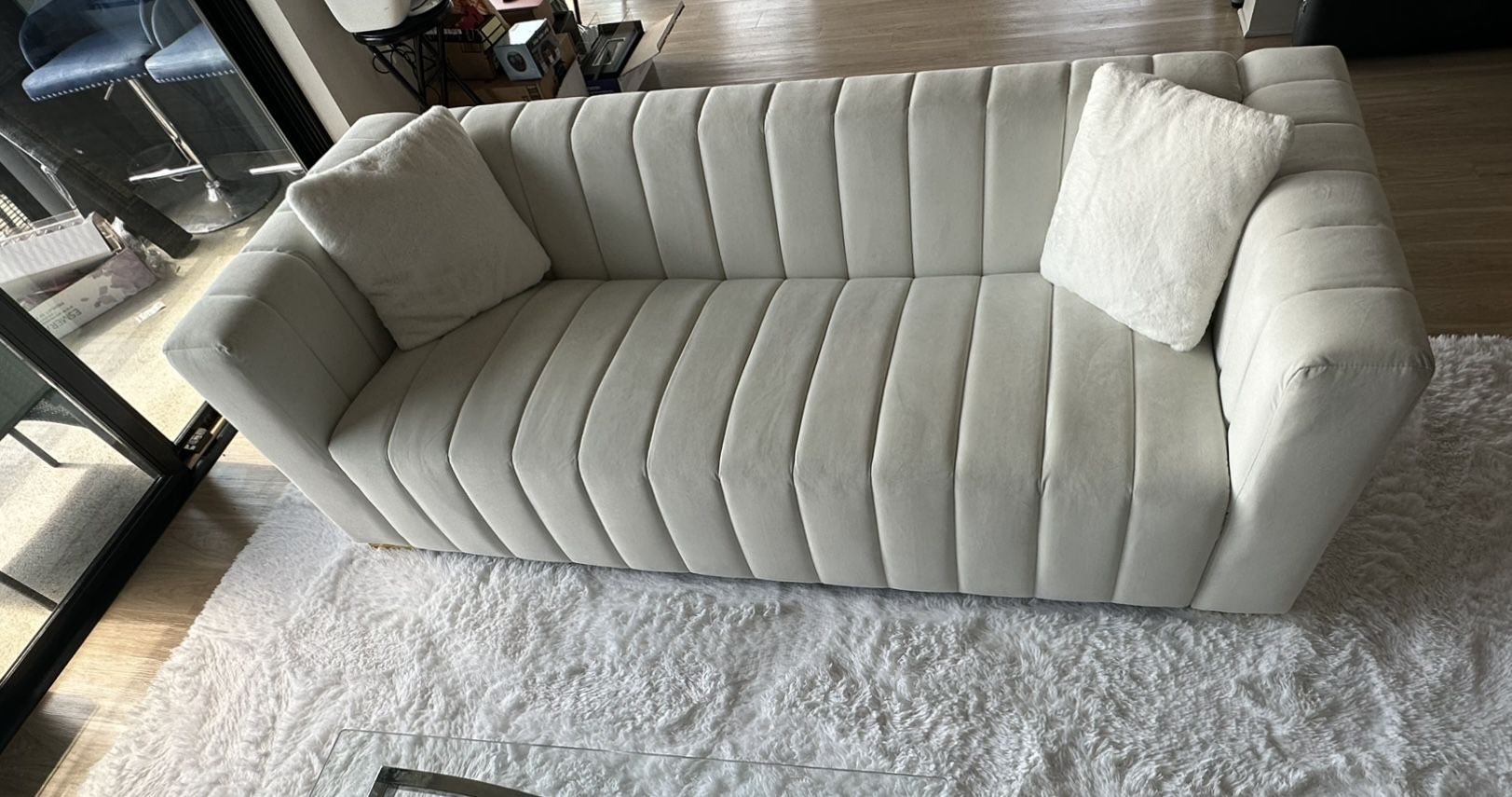 White Sleek Couch 