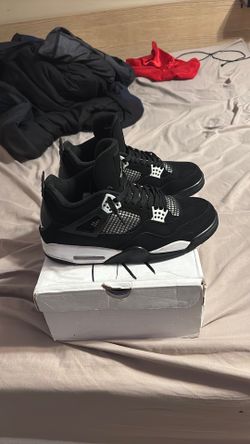 Black and white Jordan 4 retro