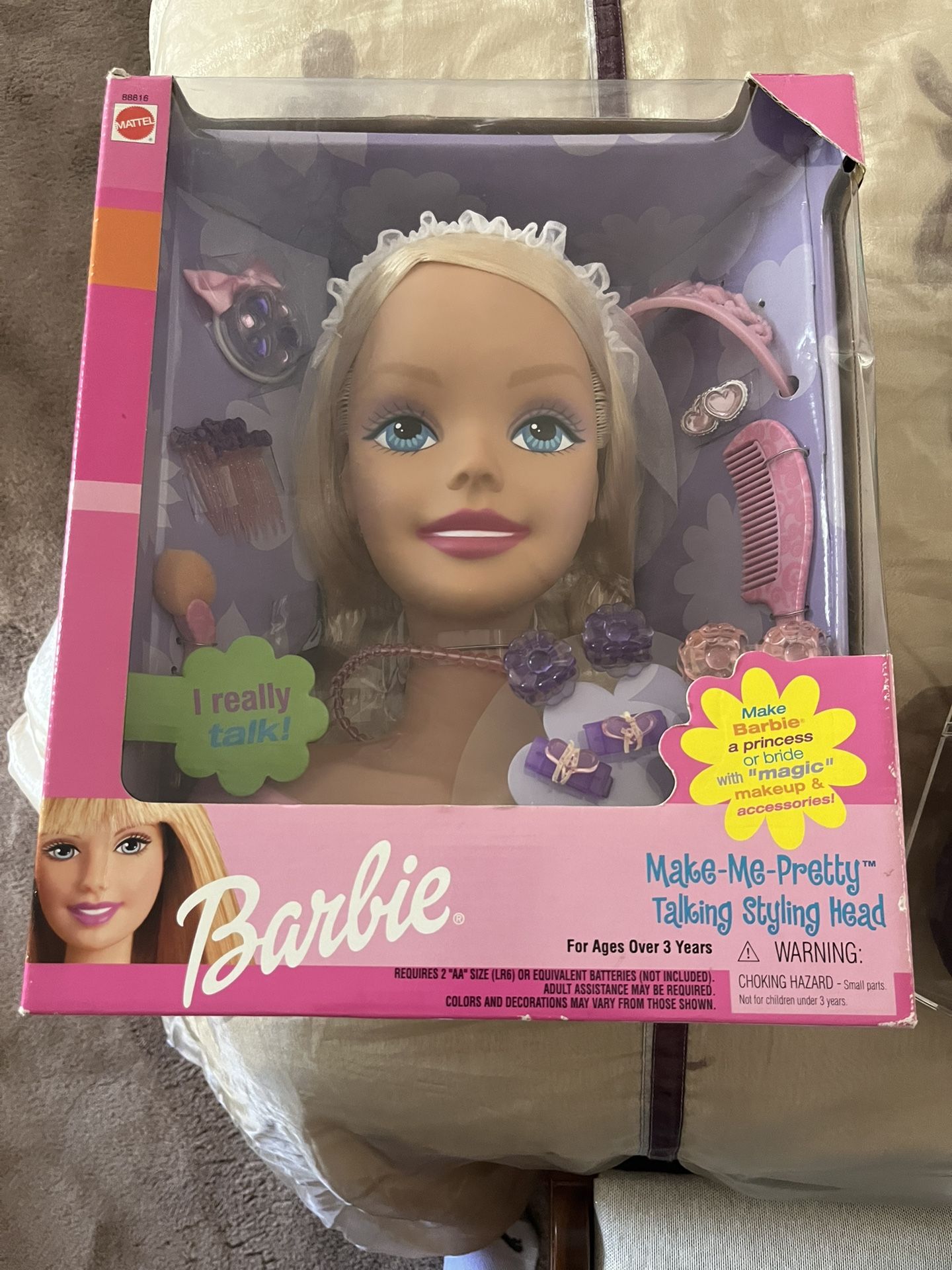 Talking Barbie -Vintage Cut & Style Barbie Styling Head Blonde Mattel