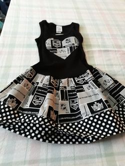LA Kings hockey toddler girl dress