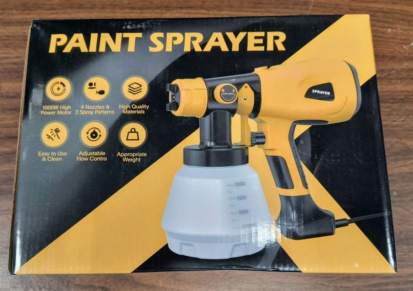 Paint Sprayer. HVLP. 1000 Watts. NEW