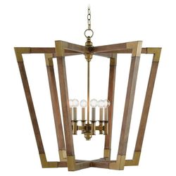 Currey & Company Bastian Medium Chestnut Lantern – New
