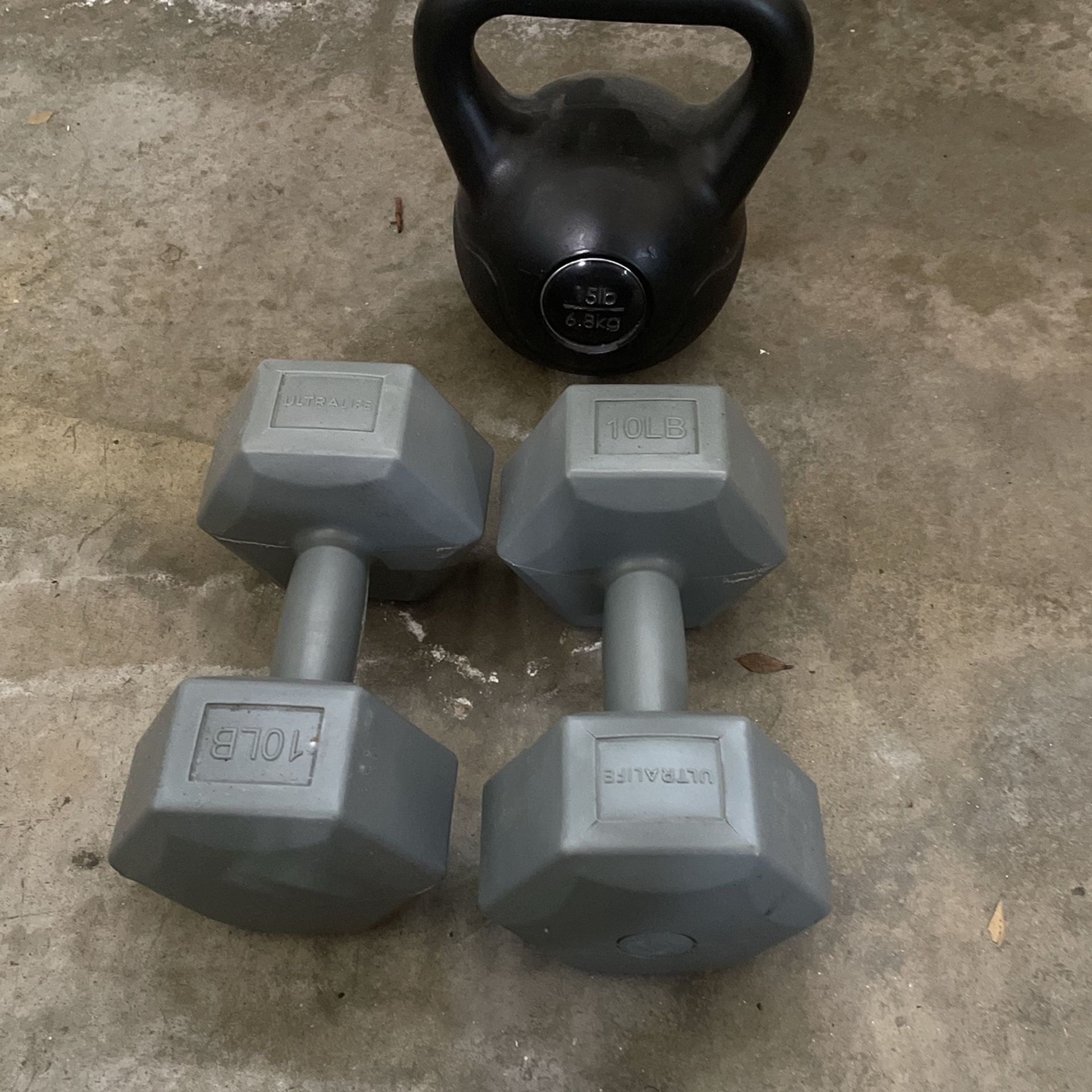 Weight Set Kettle And Dumbbells