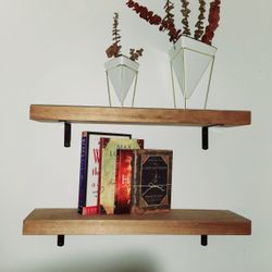 Solid Wood Floating Shelves 
