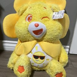 12.5ln Care Bears Funshine Bear with Flower Dress Up Plush