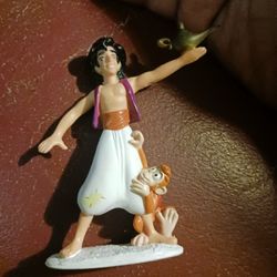 Vintage ALADDIN DISNEY 3” ACTION FIGURE PLASTIC TOY 