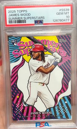 PSA 10 James Wood RC 2025 Topps Summer Superstars