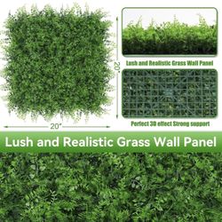 16    20”x20” Artificial Fern grass Backdrop Panels