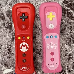 Super Mario And Princess Peach Wii Controllers