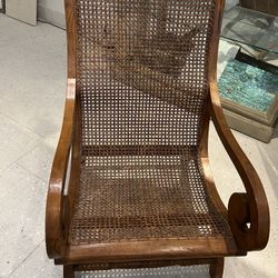 Wood Cane Chair 