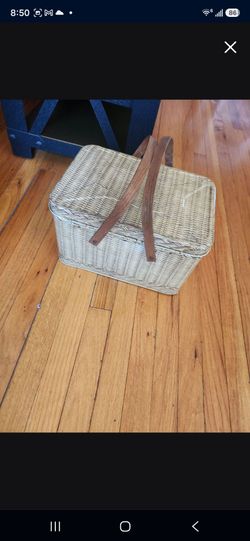 Vintage Tin picnic basket