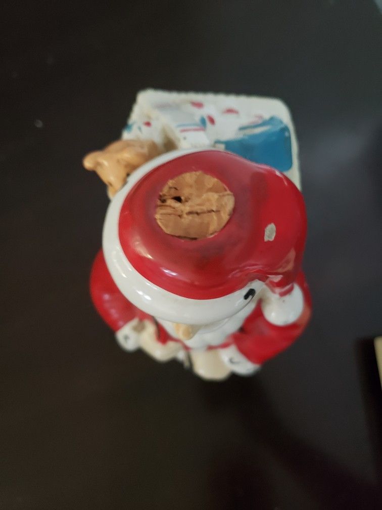 Vintage Wine Bottle Santa Claus