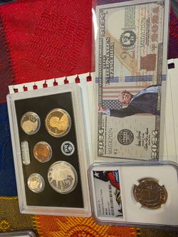 a donald trump 1 ms65 dollar 1776 = 2026 s silver proof set no quarters