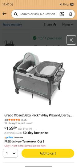 Graco Close2Baby pack n play