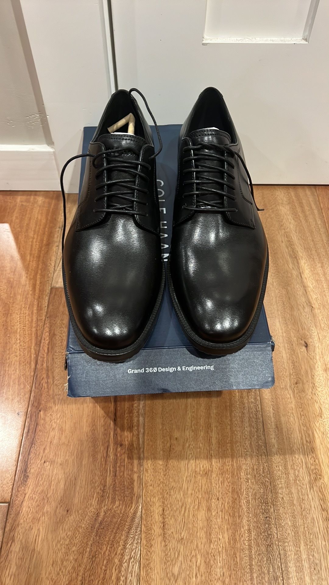 New Cole Haan Black Oxford Classic Leather Shoes 