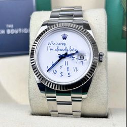 Rolex “Who Cares Im Already Late” Mens Datejust Swiss Watch