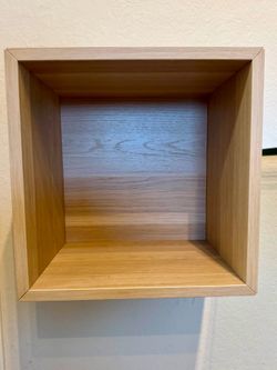 IKEA EKET Wall Shelf Cube | Oak Effect | Includes Wall Mounting Rail