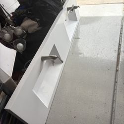 Dual Sink Bathroom Counter With Faucets