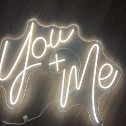 You + Me Wedding Sign LED 