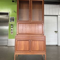 Teak Cabinet Bookcase Bar