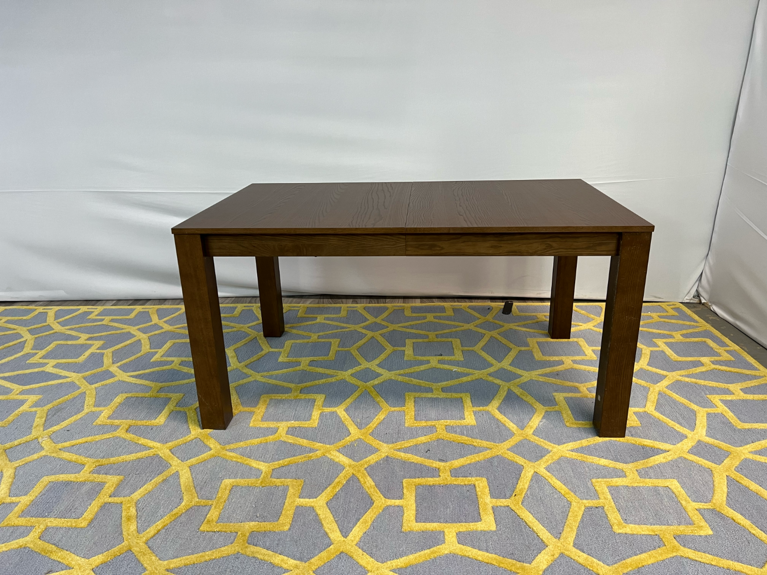 ( Delivery Available ) Burrow Dark Brown Wooden Harvest Extendable Dining Table