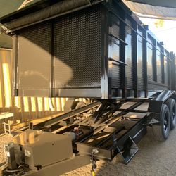 Heavy Duty 14ft Dump Trailer In Stock