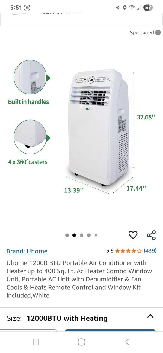 Ac/heat Portable Ac