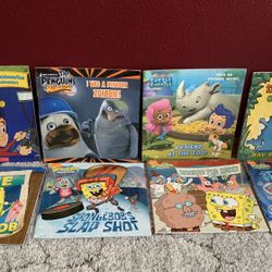 Kids 8 Book Collection: 4 Sponge Bob, Dragon Gets By , Penguin, Zoo & More