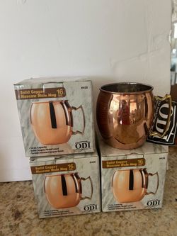 ODI Solid Copper Moscow Mule Mugs 16 oz – Set of 4